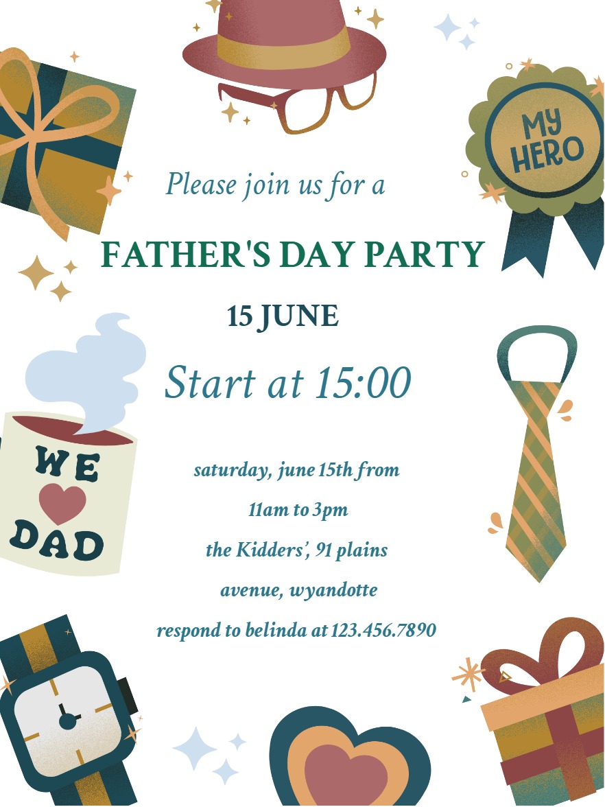 Farther's Day Invitations