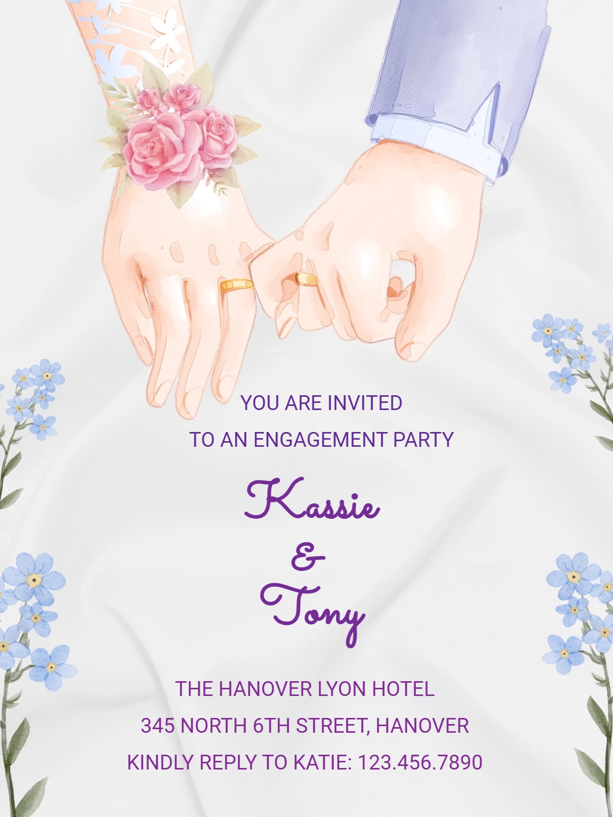 Modern engagement party â engagement party invitation Card e-card design