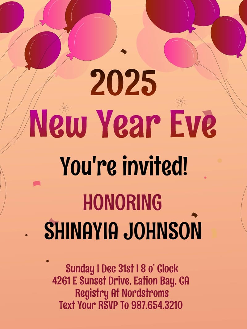 Modern new year â new year balloon party invitation Card e-card design