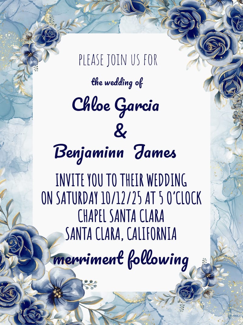 bluish floral wedding invitation Template floral wedding card design for events