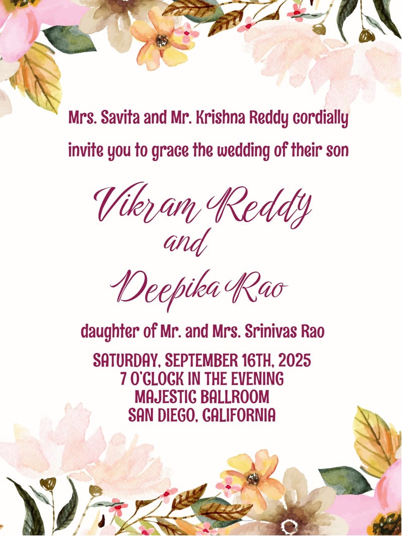 colorful Indian wedding invitation Template indian wedding card design for events