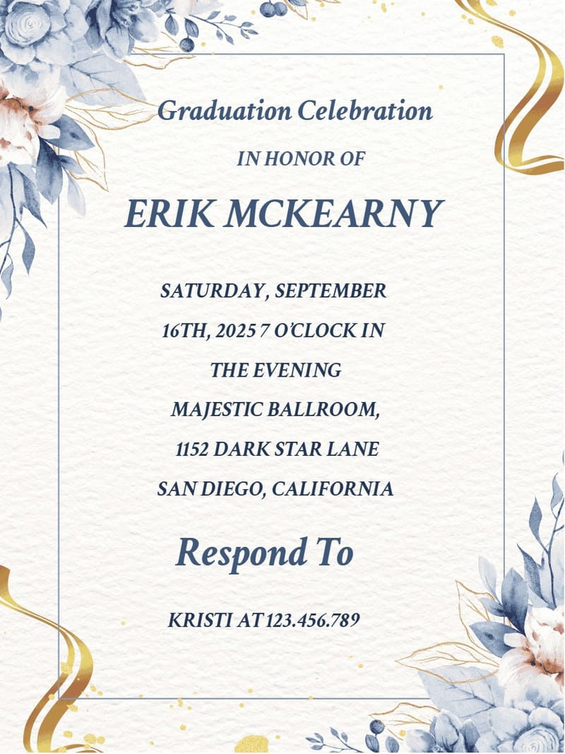 flourish graduation party invitation Card graduation party invitations template with stylish layout