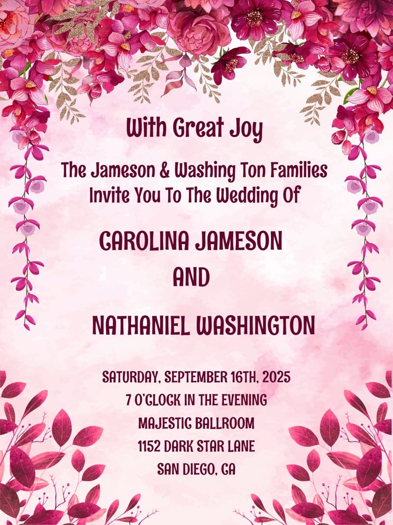 floral jumar elegant wedding party invitation Template elegant wedding invitation template with stylish layout