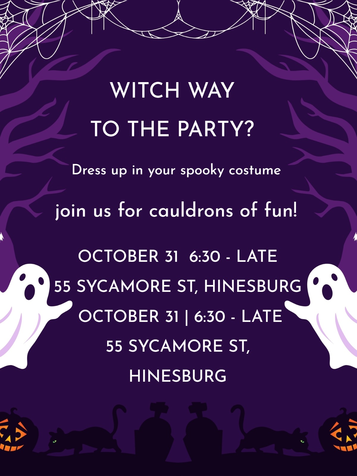 fears halloween party invitation Card halloween party card design for events