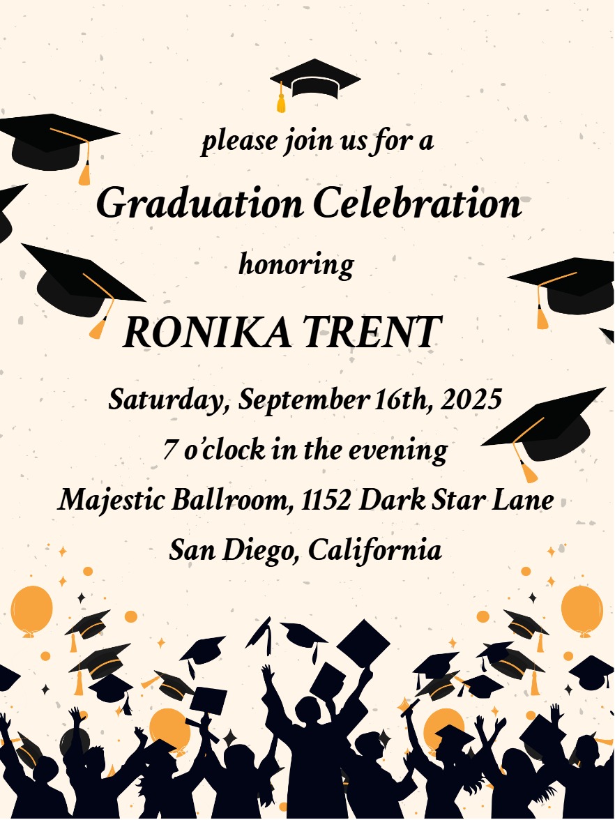 celebrate graduation party invitation Template graduation party invitations template with stylish layout