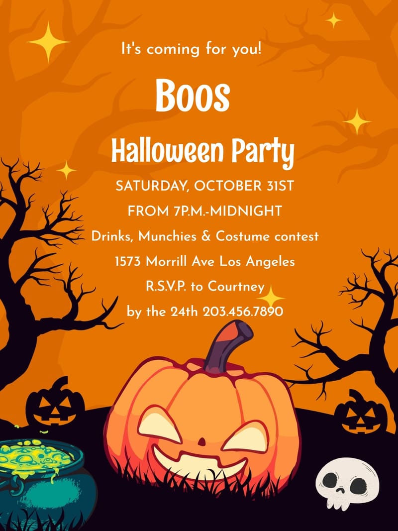 stary Halloween Party invitation Template halloween party template with stylish layout