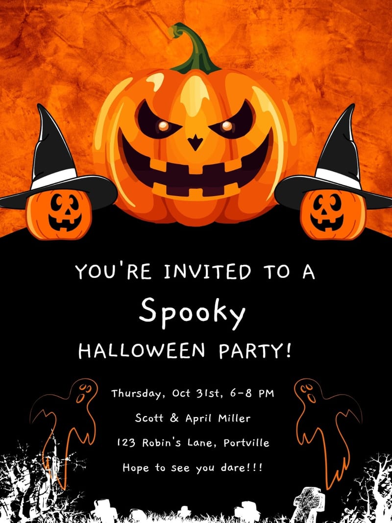 laughing halloween Party invitation Card halloween party template with stylish layout