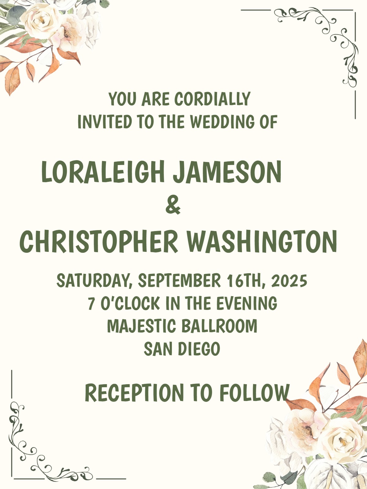 watercolor floral elegant wedding party invitation Card elegant wedding invitation template with stylish layout