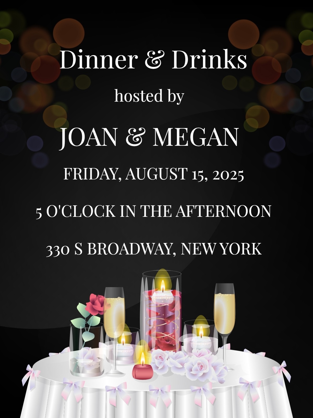 Modern dinner party invitation â drink dinner party invitation Card e-card design