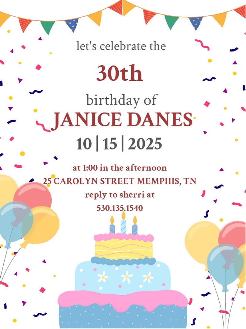cake adult birthday invitation Card adult birthday card design for events