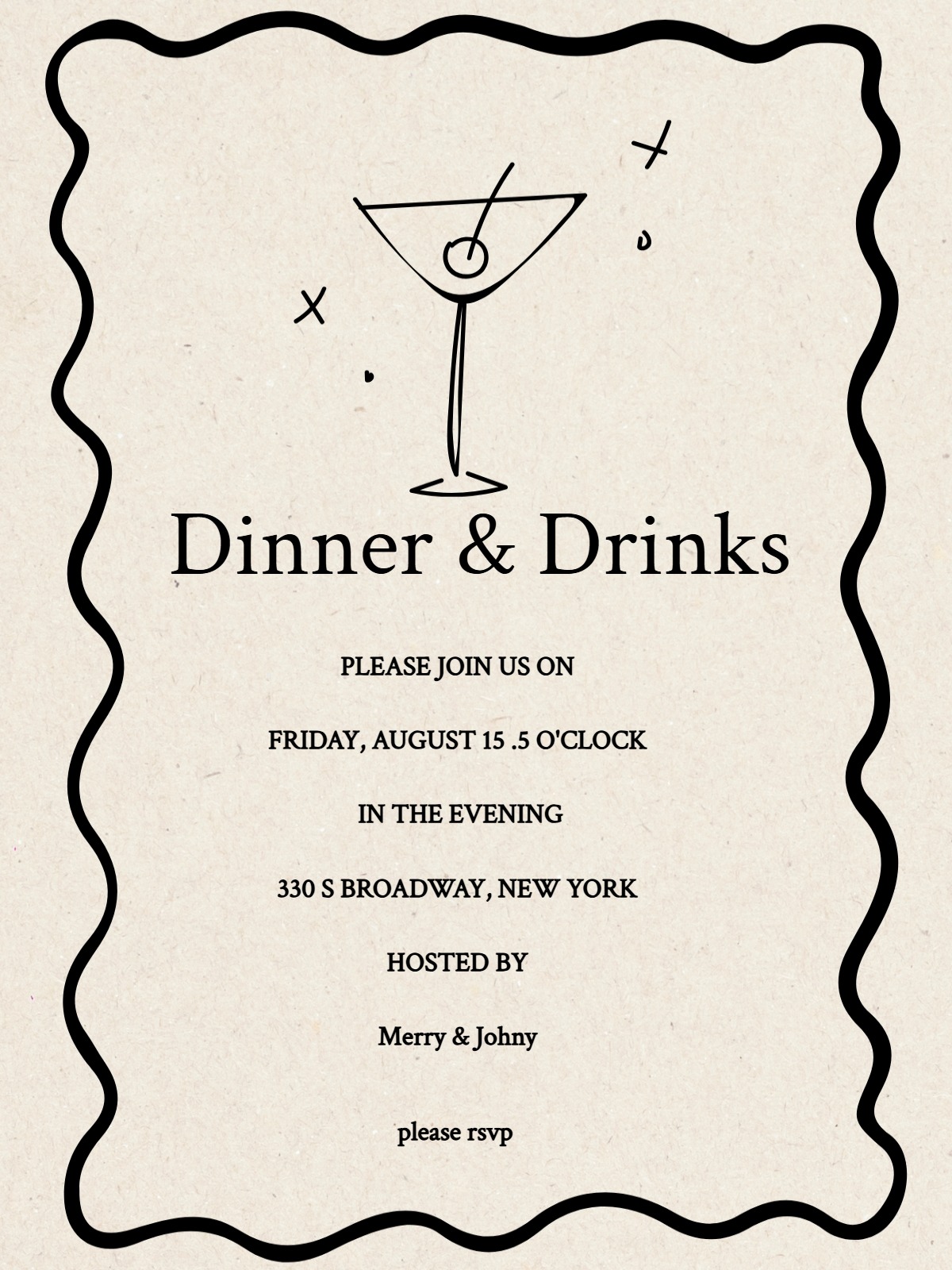 wine dinner party invitation Card dinner party invitation template with stylish layout