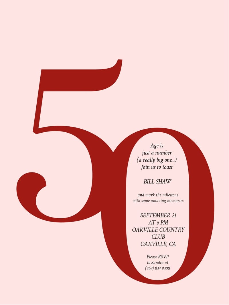 number adult birthday invitation Template adult birthday template with stylish layout