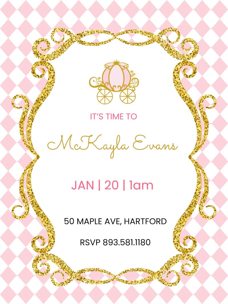 Princess Birthday for Popular Invitation | InviteFlare
