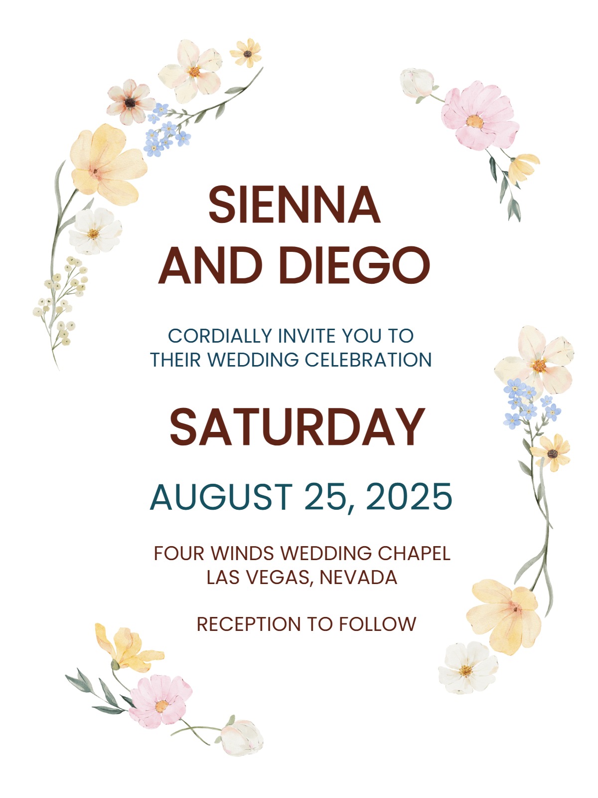 Modern vintage wedding â pastel vintage wedding invitation Card e-card design