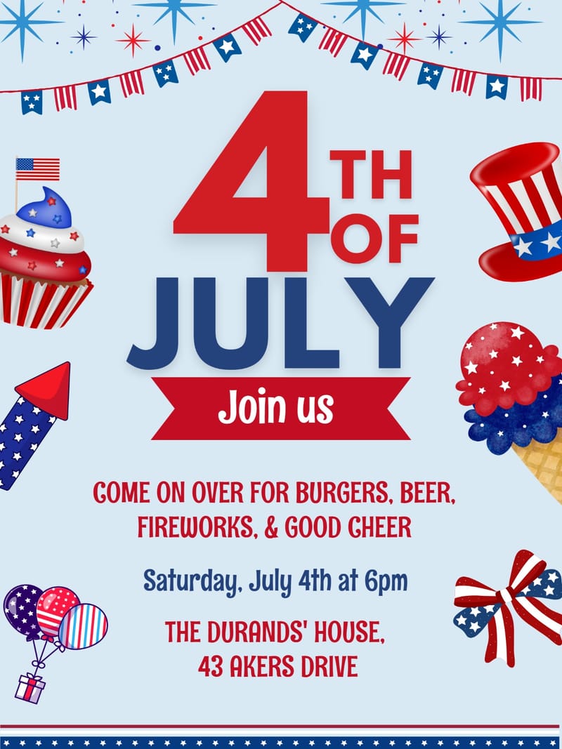 cake 4th of july party invitation Template 4th of july invites template with stylish layout
