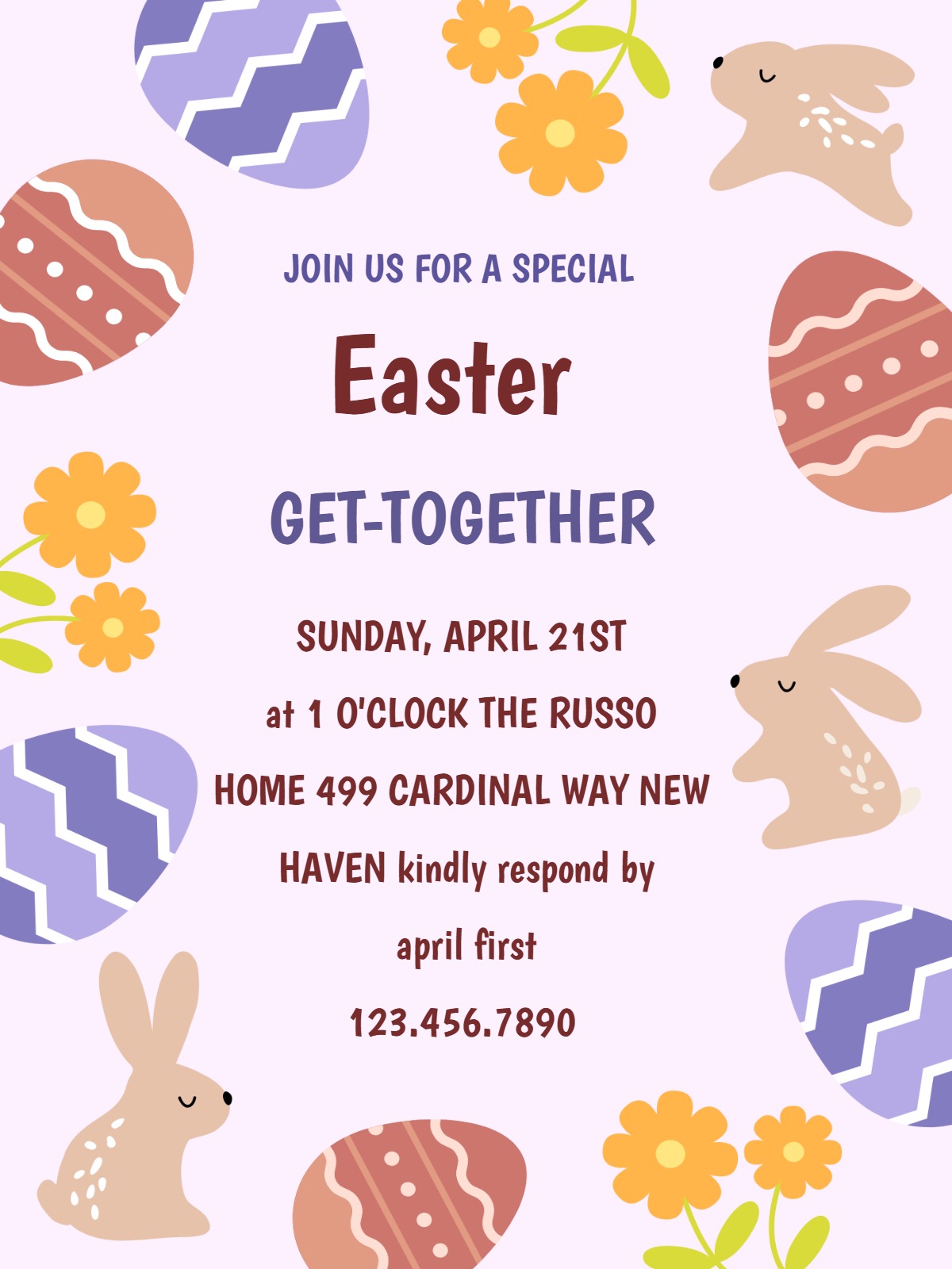 decoration easter party invitation Card easter party card design for events