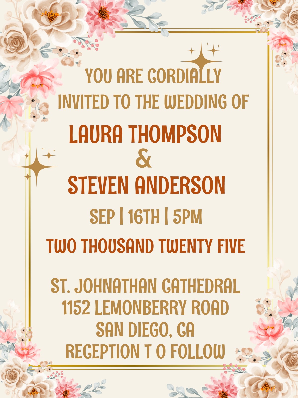 pastel floral elegant wedding party invitation Template elegant wedding invitation template with stylish layout