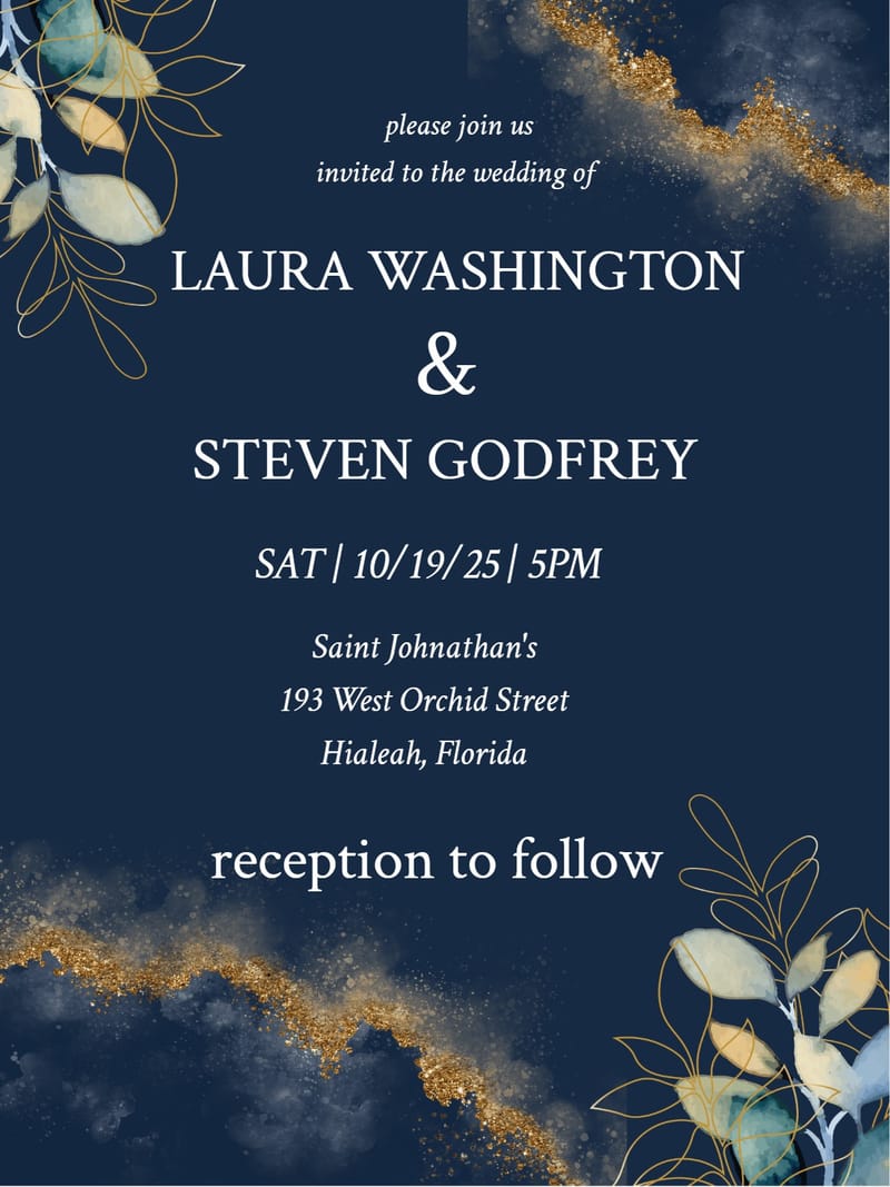 green leaves modern wedding invitation Template modern save the date invitation card design for events