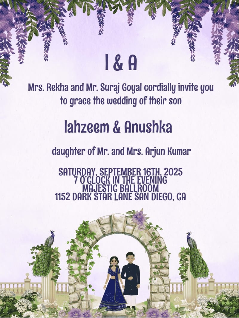 couple Indian wedding invitation Card indian wedding card design for events