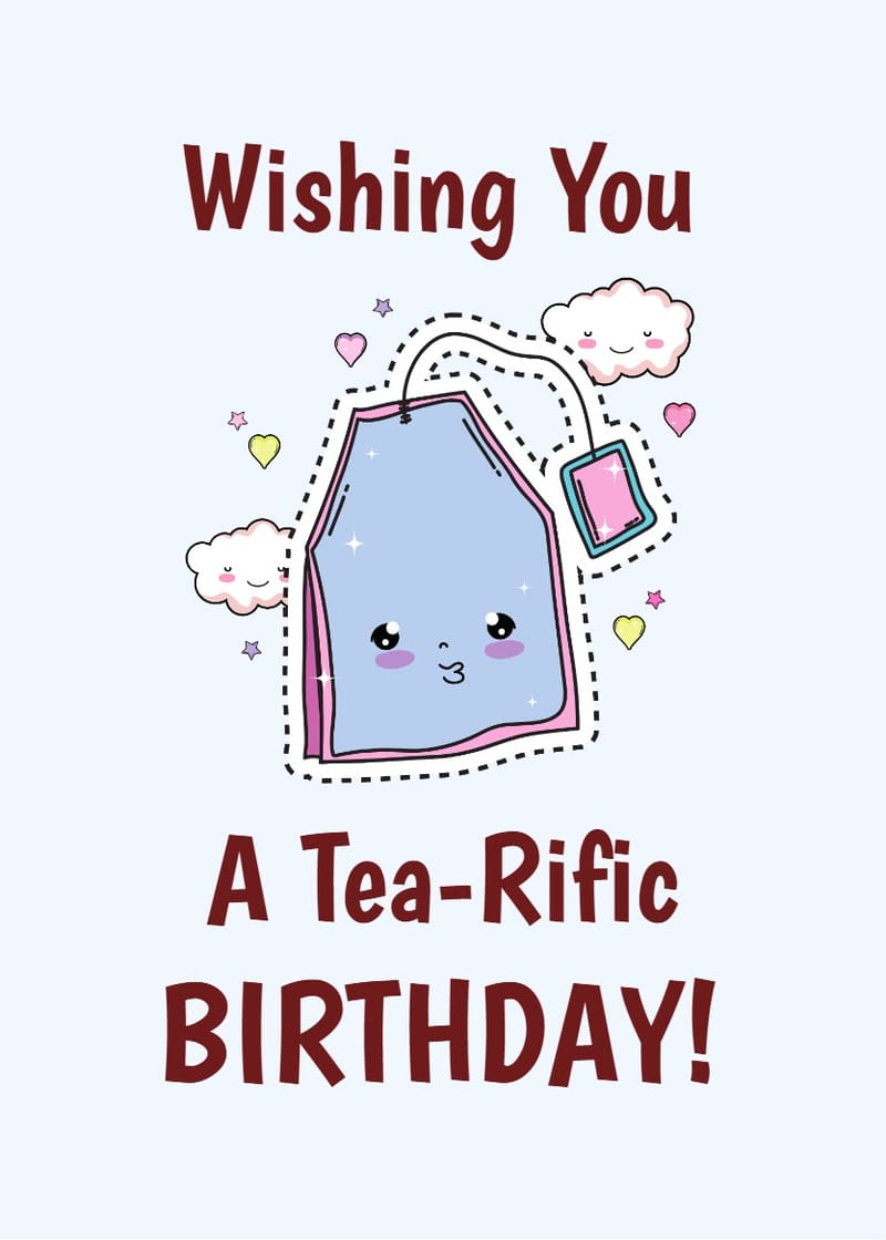 Tearific Birthday Greeting Card digital greeting card with clean digital greeting card styling for Birthday messages
