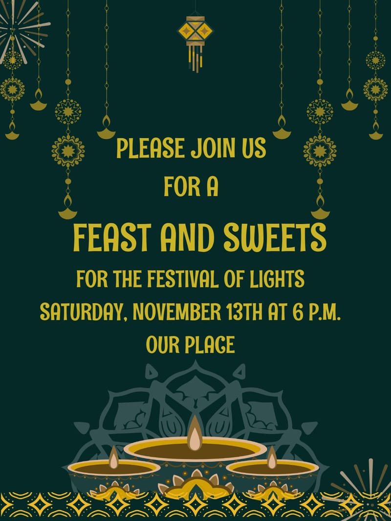 kundan lights diwali party invitation Card diwali party invitations template with stylish layout