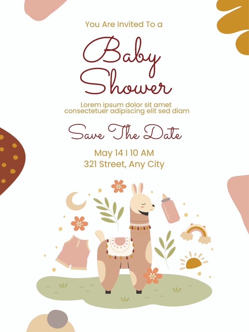 sunmoon baby shower invitation Invitation baby & kids design for events