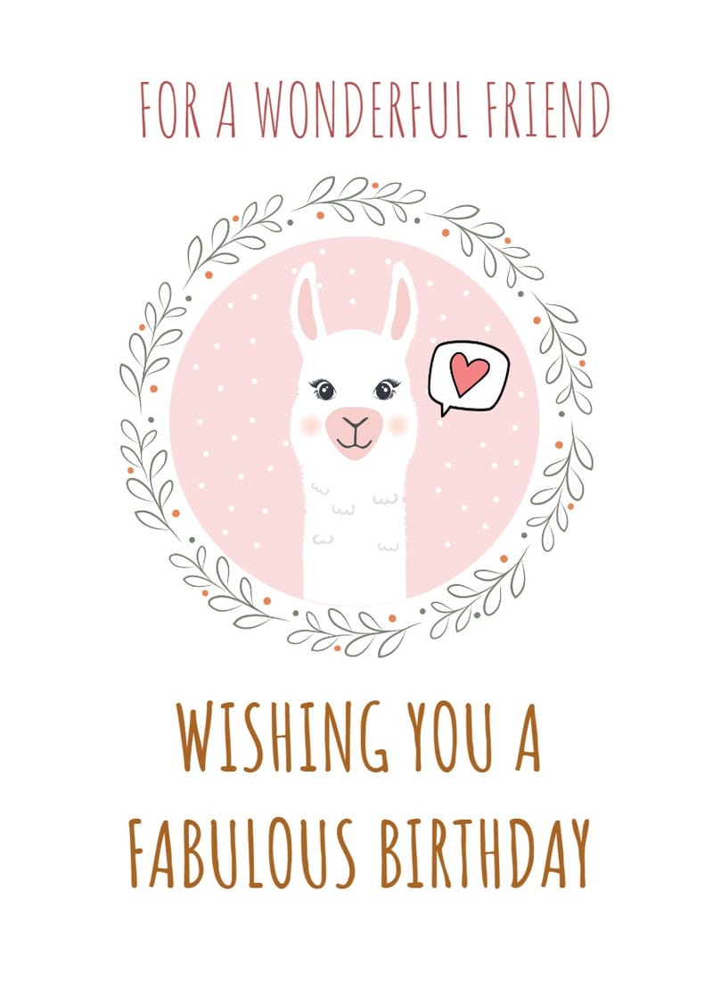 Fabulous Birthday Greeting Card digital greeting card with clean digital greeting card styling for Birthday messages
