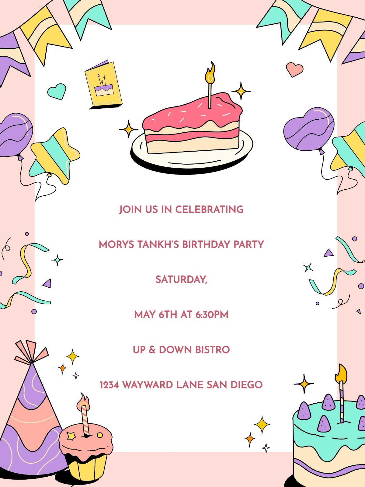 cakes men birthday invitation Template men's birthday design for events