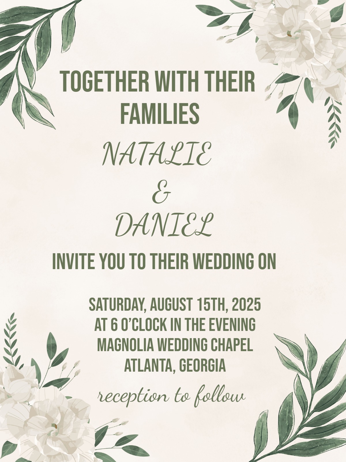 greenish vintage wedding invitation Template vintage wedding template with stylish layout