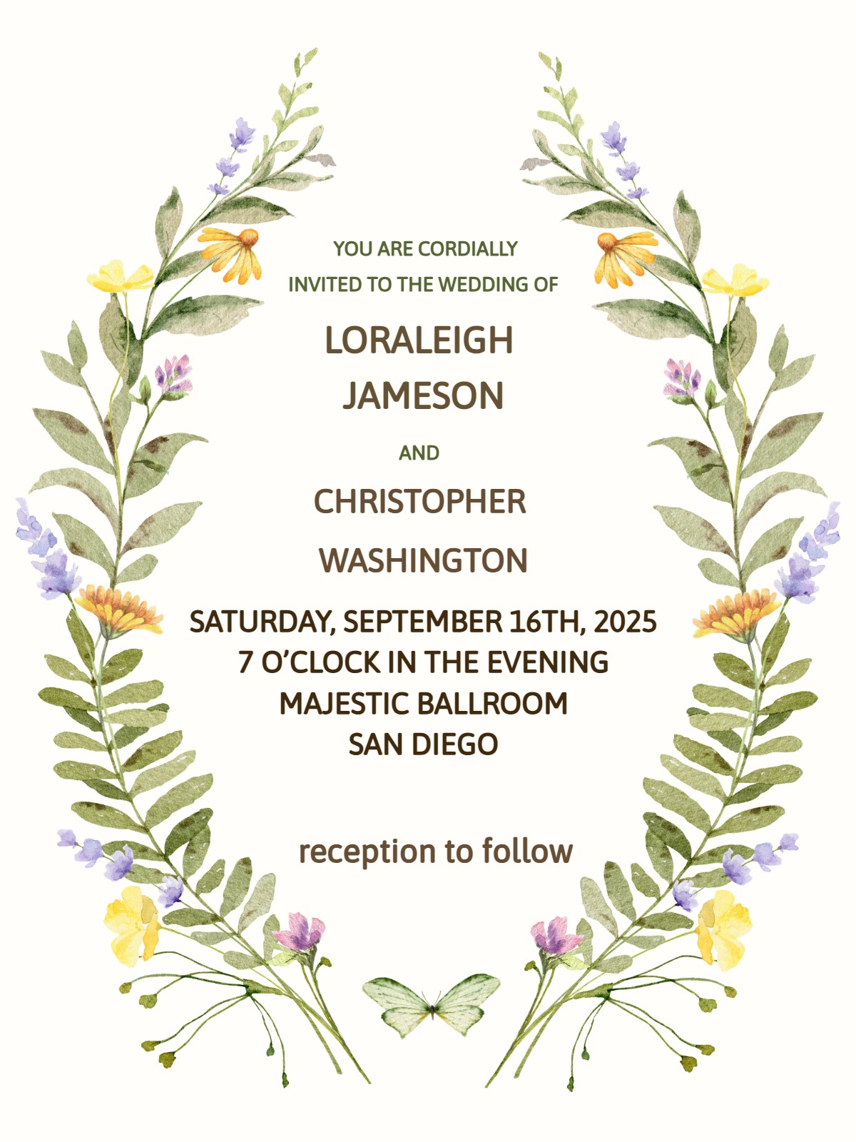 yellow floral rustic wedding invitation Card rustic wedding card design for events
