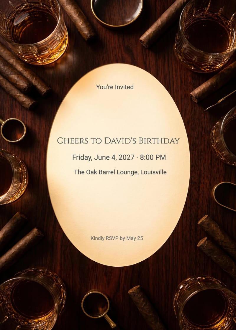 Whiskey Bar Birthday Invitation invitation