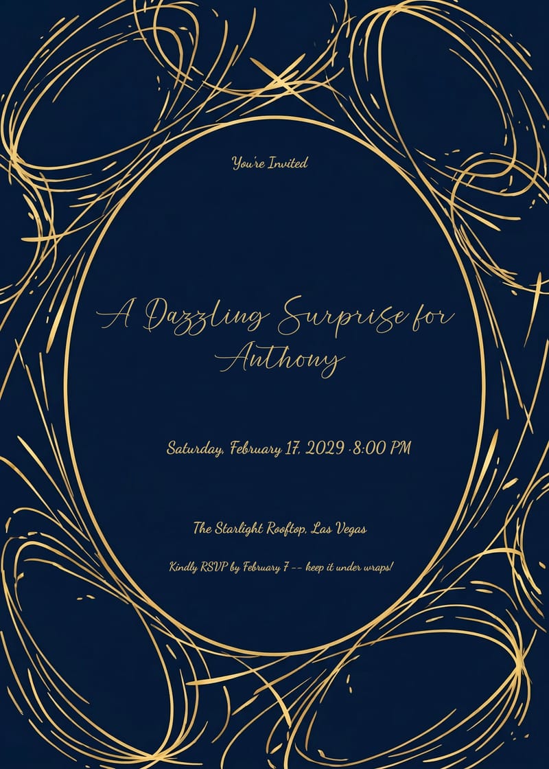 Sparkler Trail Surprise Birthday Invitation invitation