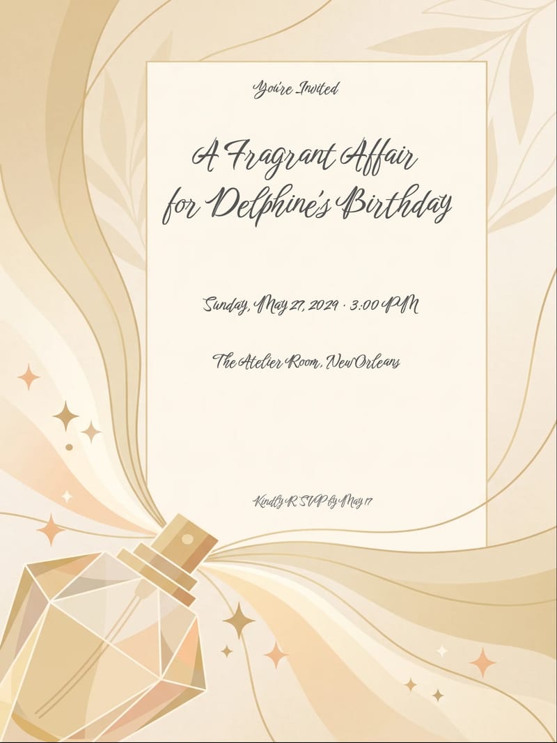 Perfume Bottle Women's Birthday Invitation invitation